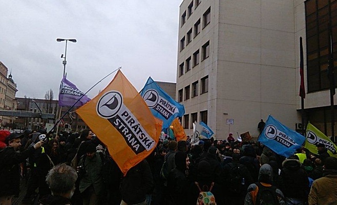 В Праге состоялась демонстрация за свободный интернет