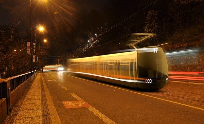 Студенты представители своё видение трамваев в Праге