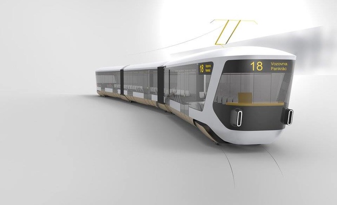 Студенты представители своё видение трамваев в Праге