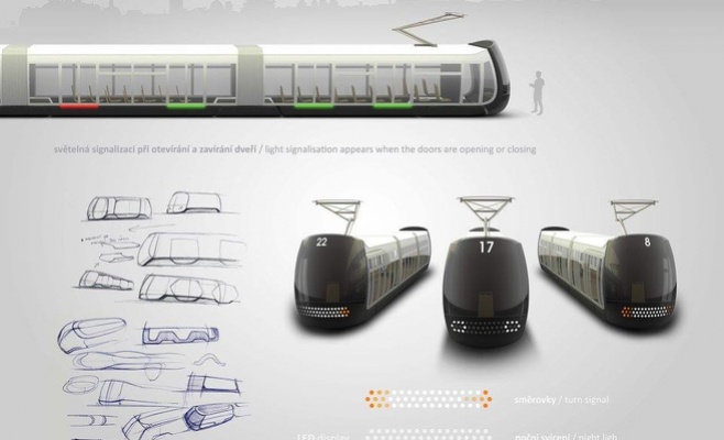 Студенты представители своё видение трамваев в Праге