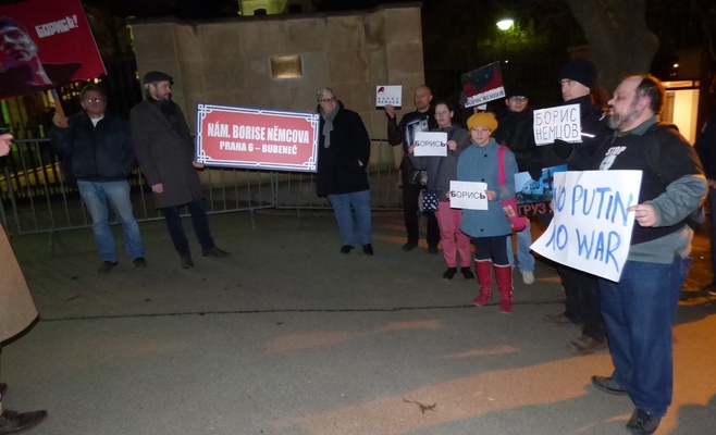 В Праге состоялась акция памяти Бориса Немцова