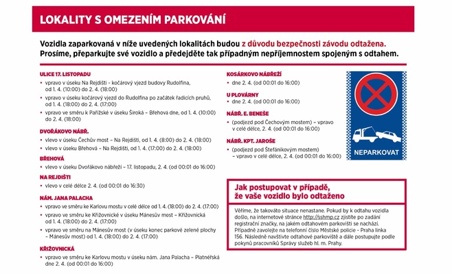 В связи с пражским полумарафоном будет ограничено движение транспорта