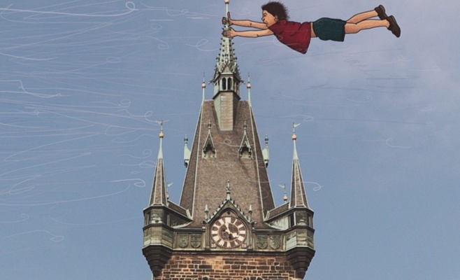 Чешская художница дорисовывает Прагу