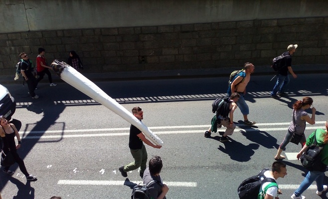 Тысячи человек приняли участие в шествии за легализацию марихуаны