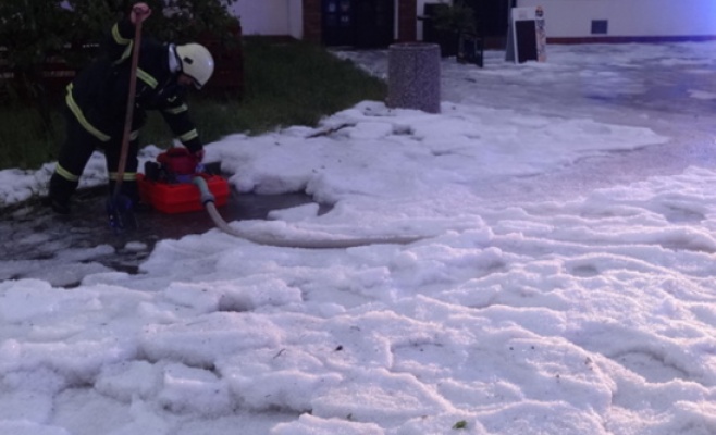 В Чехии прошел сильный град