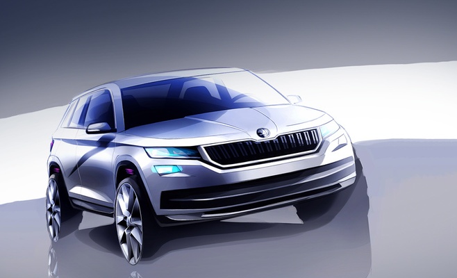 Škoda представила официальные эскизы будущего Kodiaq