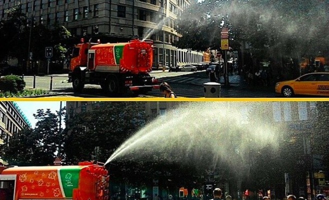 В жаркие дни на улицы Праги выедут поливомоечные машины