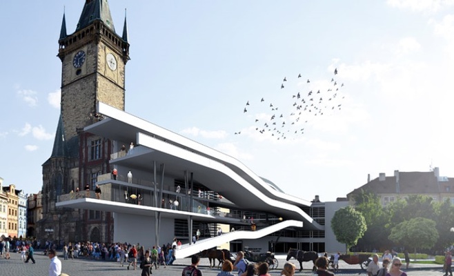 Достройка Староместской ратуши: невероятные предложения архитекторов