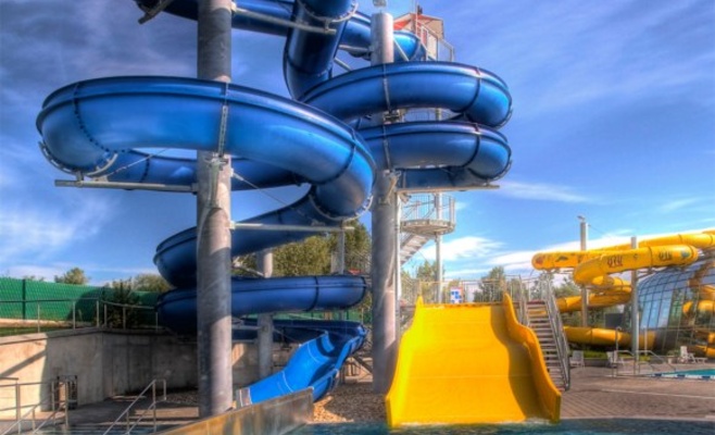 Самые длинные водные горки в Чехии